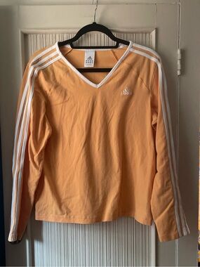 adidas Peach Crewneck Shirt with White Trim